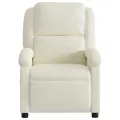 Fauteuil de massage inclinable crème velours