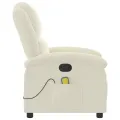 Fauteuil de massage inclinable crème velours