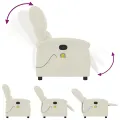 Fauteuil de massage inclinable crème velours