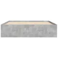 Cadre de lit sans matelas gris béton 140x200 cm
