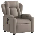 Fauteuil de massage inclinable Taupe Tissu