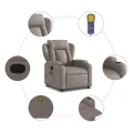 Fauteuil de massage inclinable Taupe Tissu
