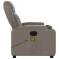 Fauteuil de massage inclinable Taupe Tissu