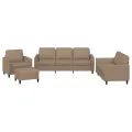 Ensemble de canapés 4 pcs avec coussins Cappuccino Similicuir