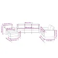 Ensemble de canapés 4 pcs avec coussins Cappuccino Similicuir