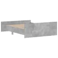 Cadre de lit sans matelas gris béton 140x190 cm