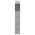 Tête de lit à LED gris béton 160x18,5x103,5cm bois d'ingénierie