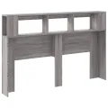 Tête de lit à LED sonoma gris 160x18,5x103,5 cm bois ingénierie