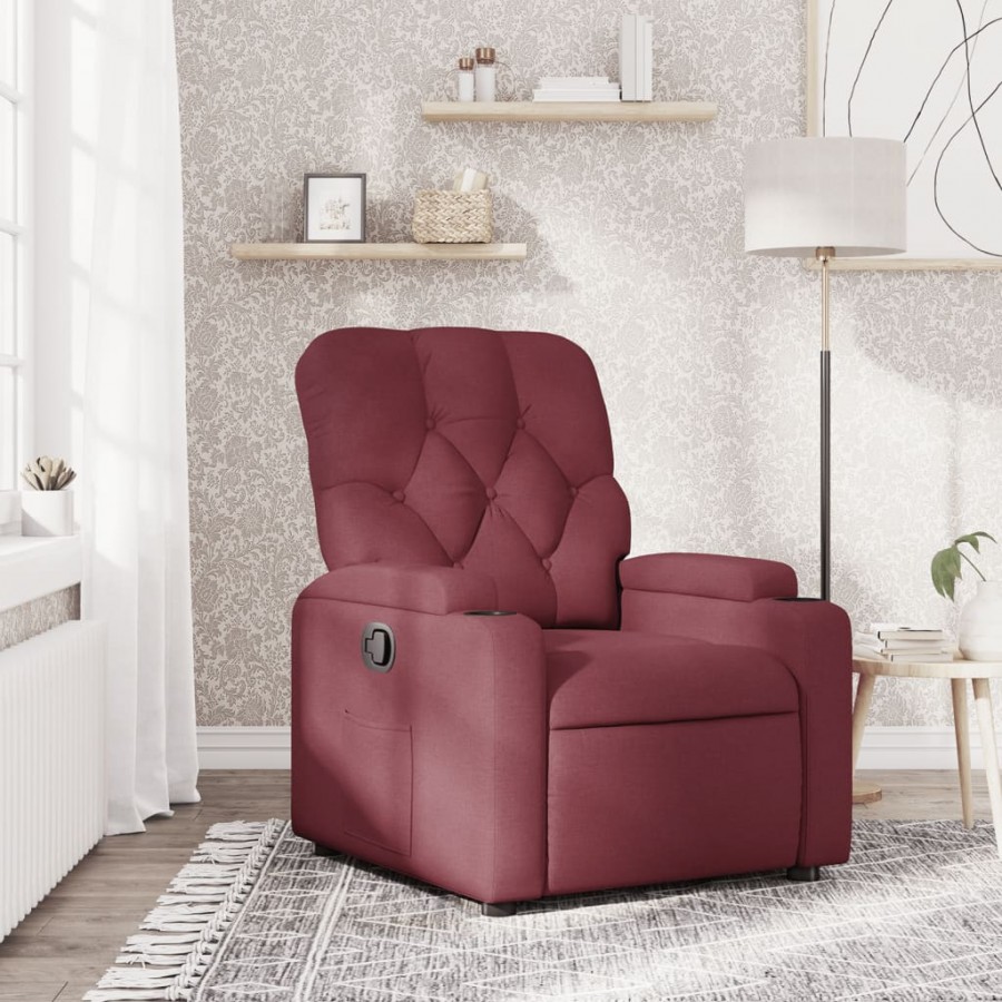 Fauteuil inclinable Rouge bordeaux Tissu