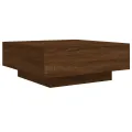 Table basse chêne marron 80x80x31 cm bois d'ingénierie