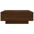 Table basse chêne marron 80x80x31 cm bois d'ingénierie