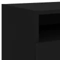 Table de chevet avec lumières LED noir 40x39x37 cm