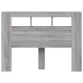 Tête de lit à LED sonoma gris 140x18,5x103,5 cm bois ingénierie