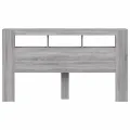 Tête de lit à LED sonoma gris 180x18,5x103,5 cm bois ingénierie