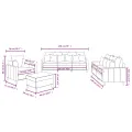 Ensemble de canapés 4 pcs avec coussins Gris foncé Velours