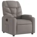 Fauteuil inclinable électrique Taupe Tissu