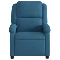 Fauteuil inclinable de massage électrique bleu velours