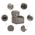 Fauteuil inclinable électrique Taupe Tissu
