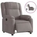 Fauteuil inclinable électrique Taupe Tissu