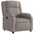 Fauteuil inclinable électrique Taupe Tissu