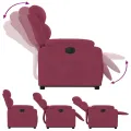 Fauteuil inclinable électrique rouge bordeaux velours