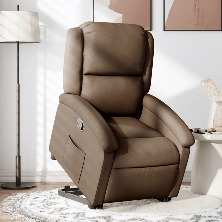 Fauteuil inclinable Marron Tissu