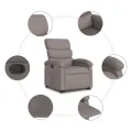 Fauteuil inclinable taupe tissu