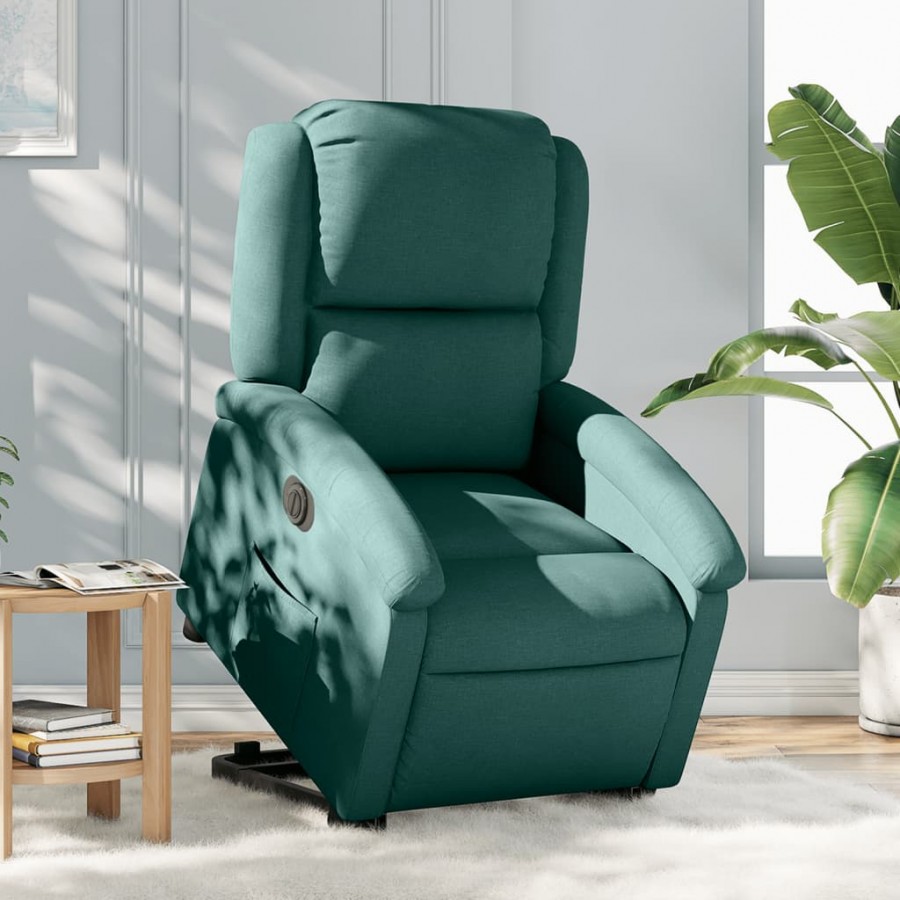 Fauteuil inclinable électrique vert foncé tissu