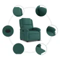 Fauteuil inclinable électrique vert foncé tissu