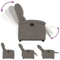 Fauteuil inclinable électrique taupe tissu