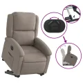 Fauteuil inclinable électrique taupe tissu
