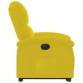 Fauteuil inclinable électrique jaune Velours
