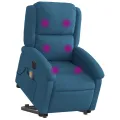 Fauteuil inclinable de massage électrique bleu velours