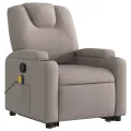 Fauteuil inclinable de massage Taupe Tissu