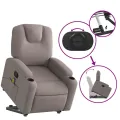 Fauteuil inclinable de massage Taupe Tissu