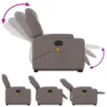 Fauteuil inclinable de massage Taupe Tissu