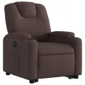 Fauteuil inclinable électrique marron foncé tissu