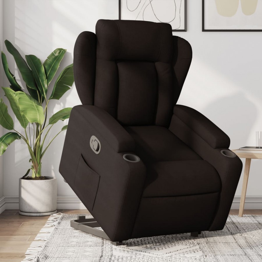 Fauteuil inclinable marron foncé tissu