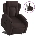 Fauteuil inclinable marron foncé tissu