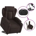 Fauteuil inclinable marron foncé tissu