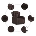 Fauteuil inclinable marron foncé tissu