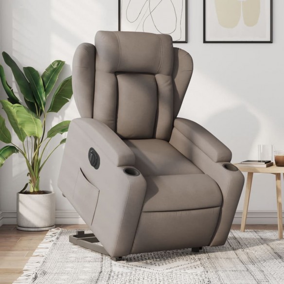 Fauteuil inclinable électrique taupe tissu