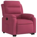 Fauteuil inclinable Rouge bordeaux Velours