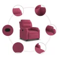 Fauteuil inclinable Rouge bordeaux Velours
