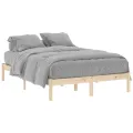 Cadre de lit sans matelas 137x190 cm bois massif de pin