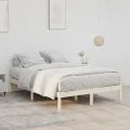 Cadre de lit sans matelas 137x190 cm bois massif de pin