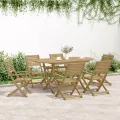 Chaises pliables de jardin lot de 8 bois massif d'acacia