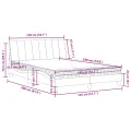 Lit avec matelas noir 140x190 cm velours