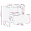 Tables de chevet 2 pcs 40x34x46 cm bois d'acacia massif