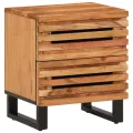 Tables de chevet 2 pcs 40x34x46 cm bois d'acacia massif